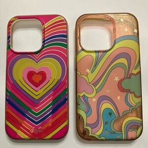 Stylish Protective Phone Case - Gold and Pink. I phone 14   Buy  1 get 1 free
